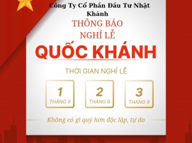 THÔNG BÁO LỊCH NGHỈ LỄ QUỐC KHÁNH 2-9