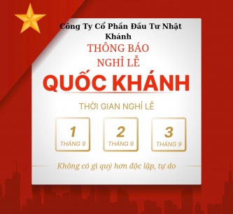 THÔNG BÁO LỊCH NGHỈ LỄ QUỐC KHÁNH 2-9