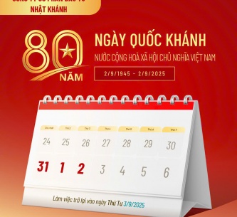 THÔNG BÁO LỊCH NGHỈ LỄ QUỐC KHÁNH 2-9